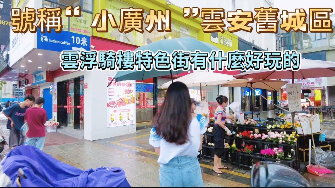 雨中逛號稱“小廣州”的雲浮舊城區|15分钟大型商業廣場|按摩沐足推油樣樣有|行街睇戲吃飯購物|多不勝數眼花撩亂|雲浮特色騎樓商業東大街 |雲浮光大錦繡山河、景湖時代城樓盤|#realestate