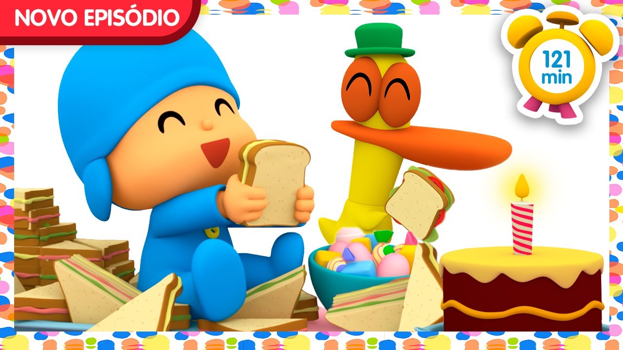NOVO ESPECIAL POCOYO PORTUGUÊS do BRASIL 🎂 Um Surpreendente Aniversário 🥳️ 121 min DESENHOS ANIMADOS