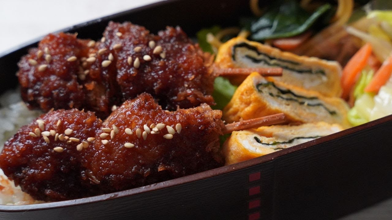 Japanese Bento Art｜A Quiet Day with Kushikatu(Crispy Fried Skewers)