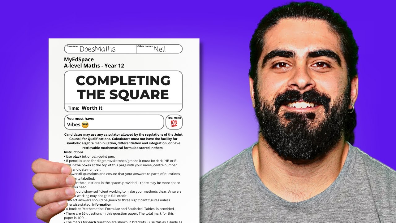 A Level Maths Completing The Square