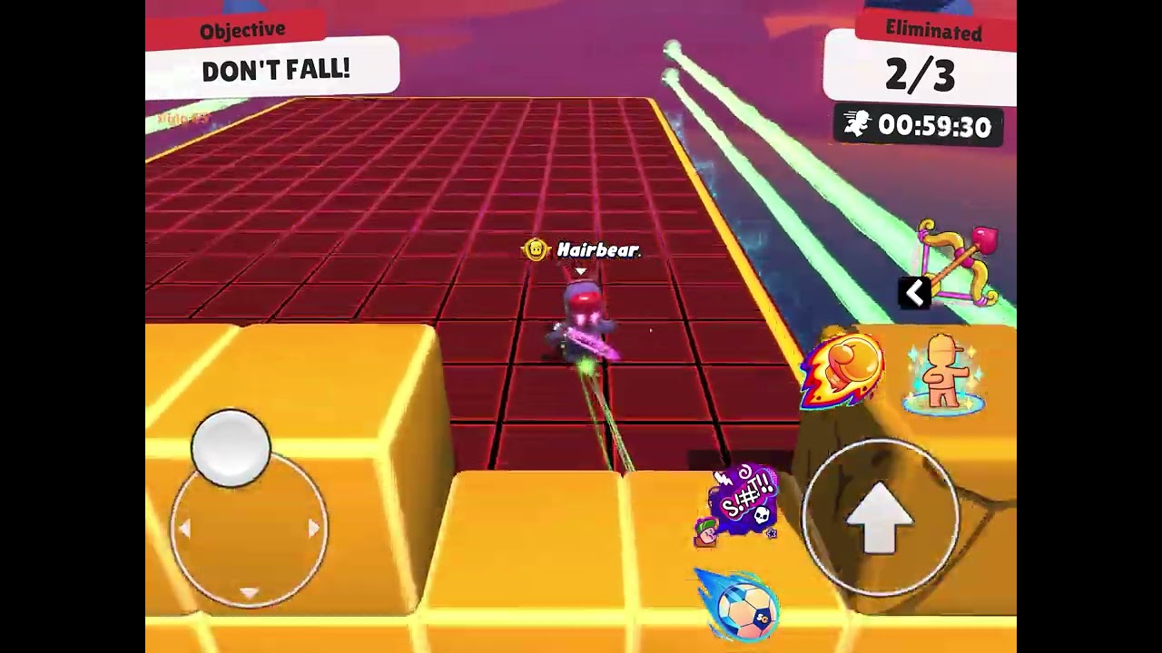 I won against a toxic player in stumble guys