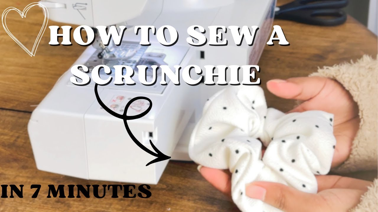 How to Sew a Scrunchie in 7 Minutes | Easy Beginner Sewing Tutorial | Silent & Relaxing