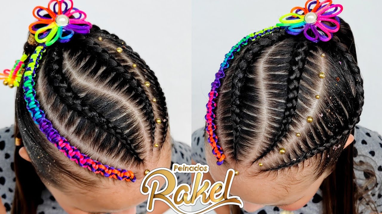 RECOGIDO CON TRENZAS/ Encintado Nudo Plano Invertido/ Peinados Rakel