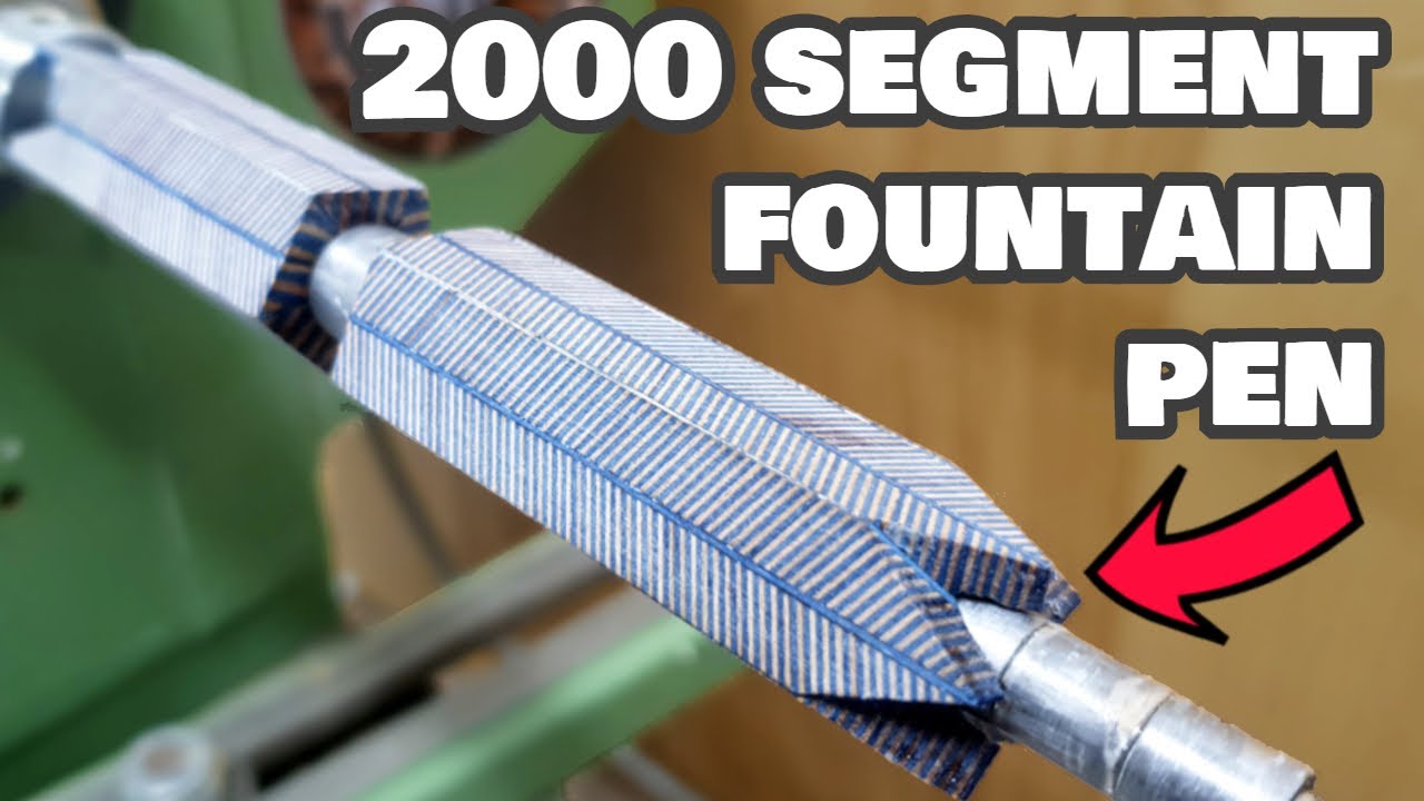 I make a 2000 SEGMENT FOUNTAIN PEN | Woodturning challenge