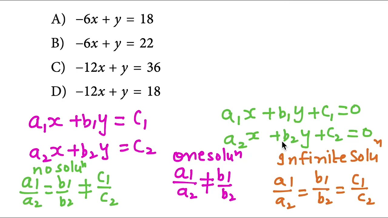 No-Solution Systems & Similar Right Triangles | SAT Reasoning Q, 23,24 Bundle 8, Module 2