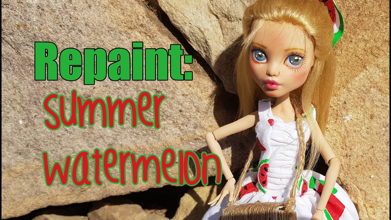 Repaint: Summer Watermelon ~Sandy~ Custom OOAK doll