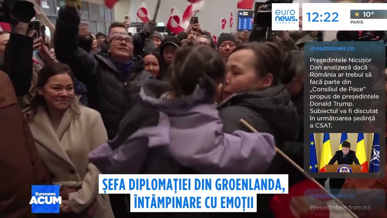 Ministra de Externe a Groenlandei primită cu urale și aplauze pe aeroport, în urma vizitei din SUA