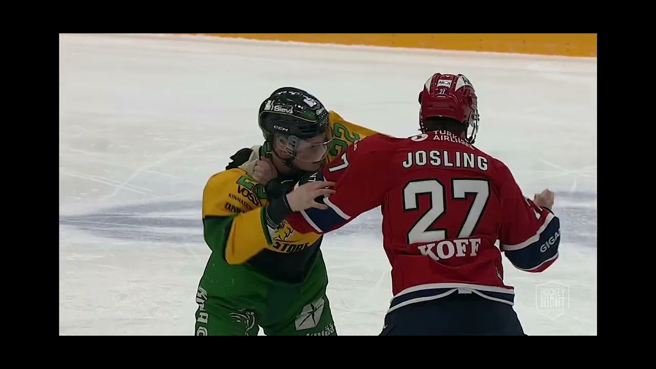Sean Josling pudotti hanskat Teemu Engbergiä vastaan | Meinasi hyökätä Ilveksen vaihtoaitioon