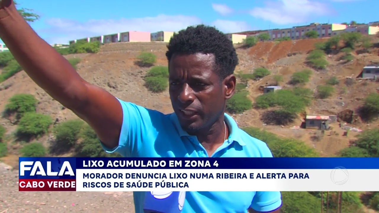 Lixo acumulado em Zona 4 deixa morador indignado | Fala Cabo Verde
