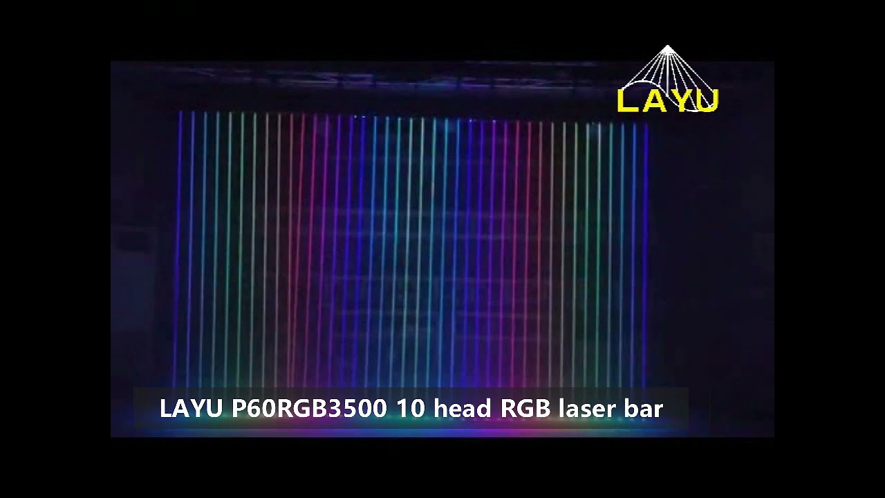 LAYU P60RGB3500 10 head 3 watt programmable RGB laser bar