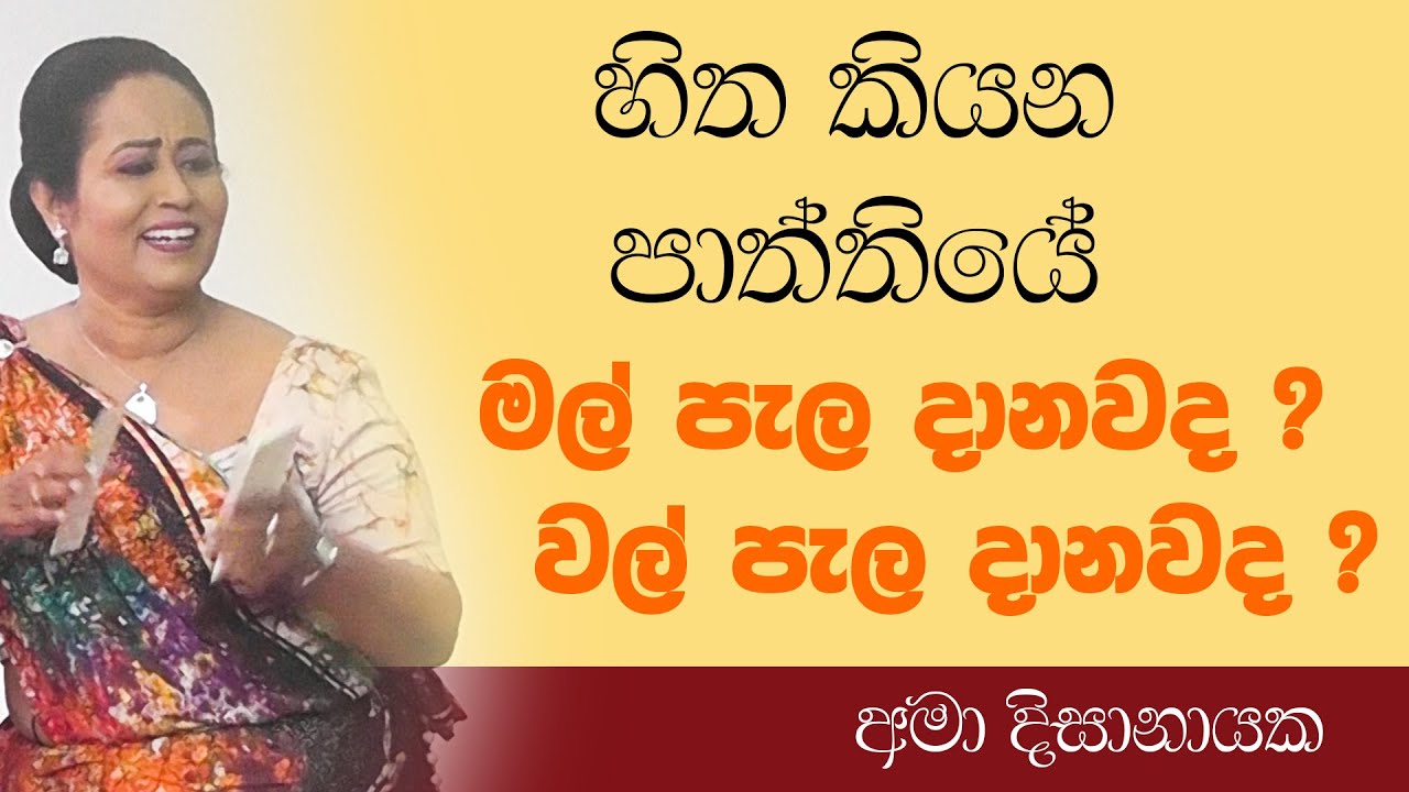 හිත කියන පාත්තියේ මල්පැල දානවද වල්පැල දානවද ? අමා දිසානායක
