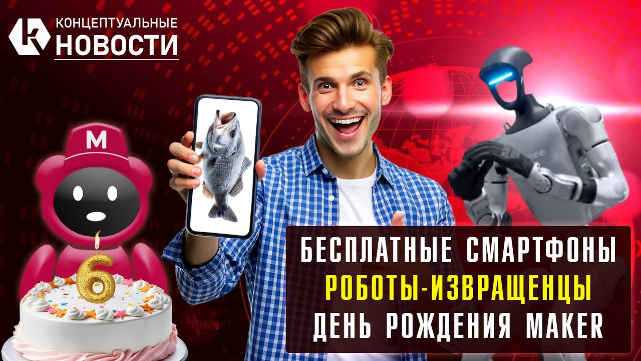 Бесплатные смартфоны | Роботы-извращенцы | День рождения MAKER