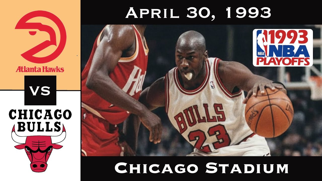 Full Game: The 18-Point First Quarter | Bulls vs Hawks 1993 R1 G1 (April 30, 1993)