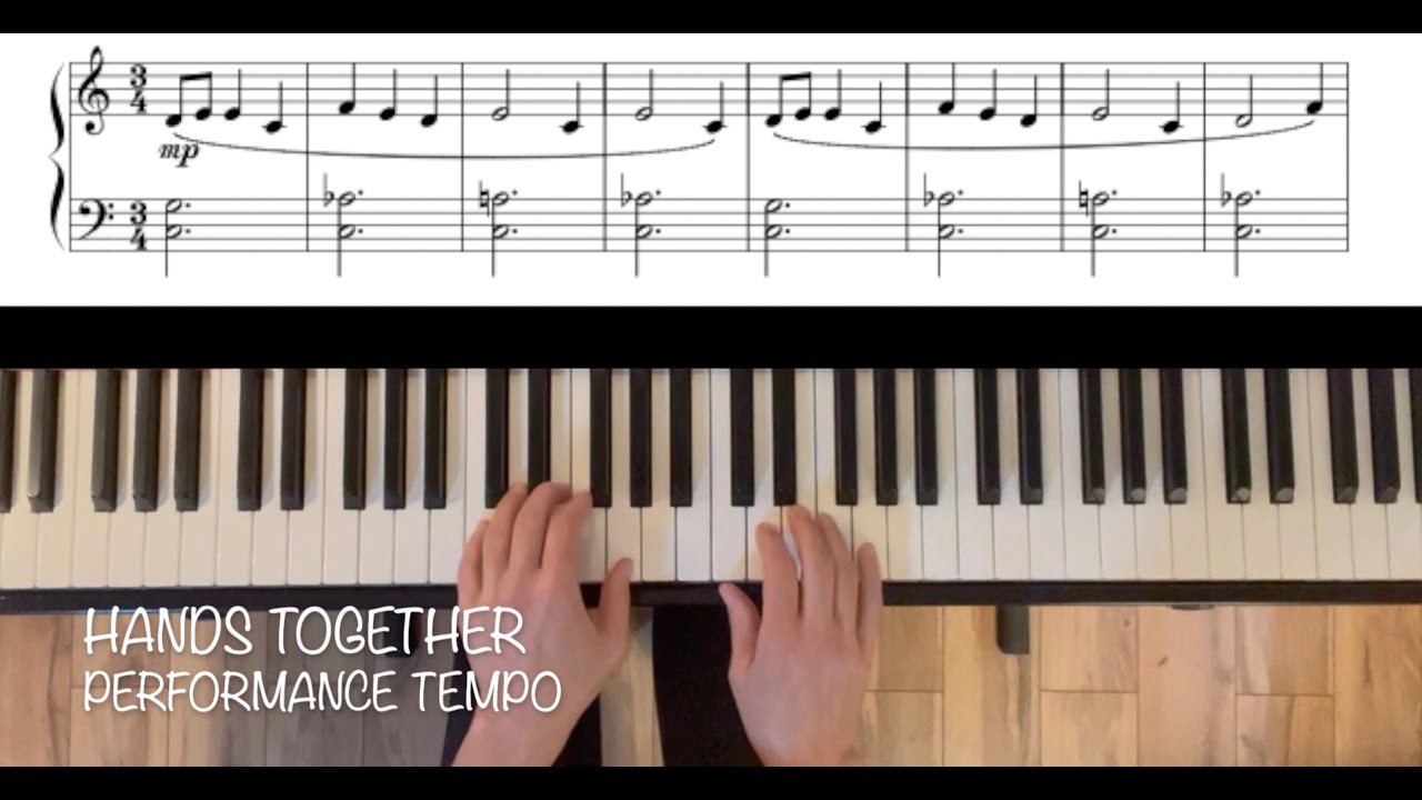 Edwin McLean, Reminiscence, RCM level 1. Easy, four part piano tutorial and practice aid.
