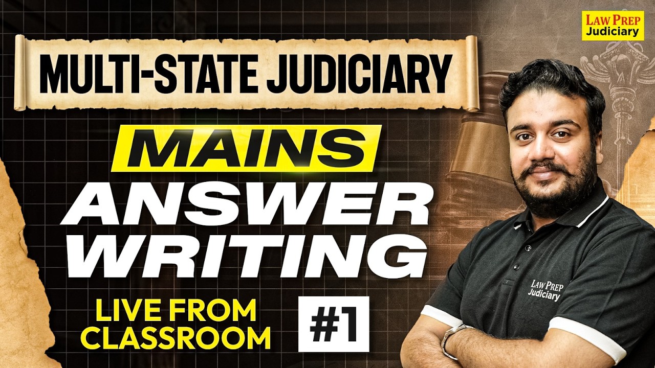 Judiciary Mains Answer Writing | #1 | Live From Classroom | for Multi-State Judiciary Exams