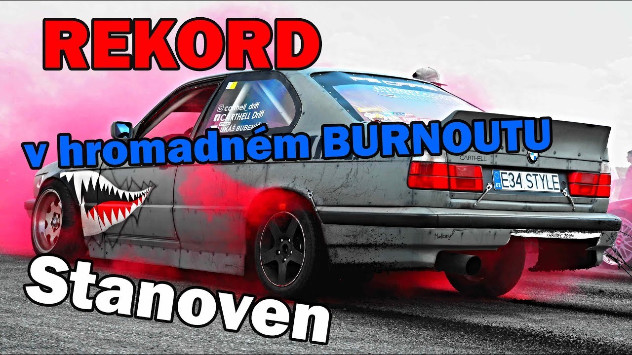 NEJVĚTŠÍ HROMADNÝ BURNOUT v CZ | předání šeku Davidu Pištorovi