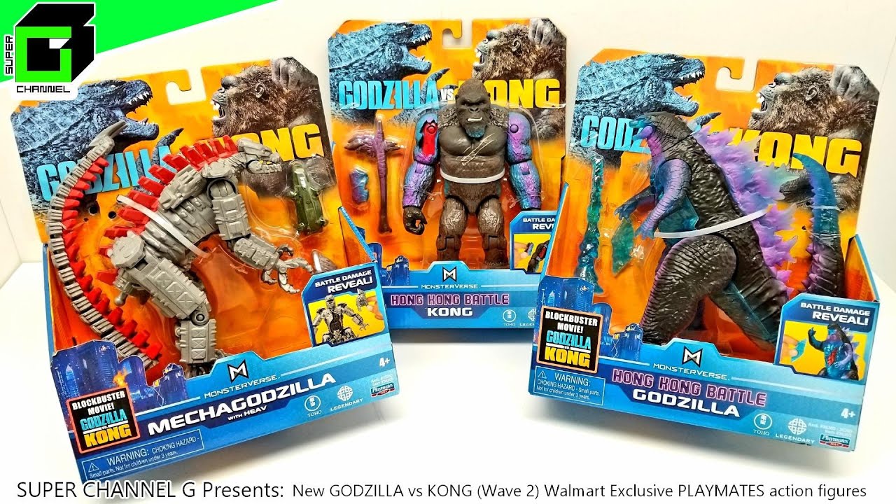 New GODZILLA vs KONG (Wave 2) Walmart Exclusive  PLAYMATES action figures!