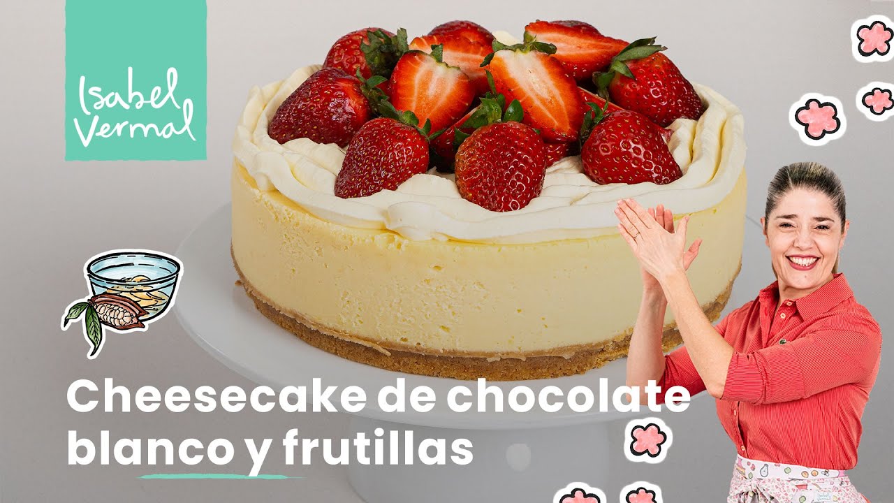 Cheesecake de chocolate blanco y frutillas