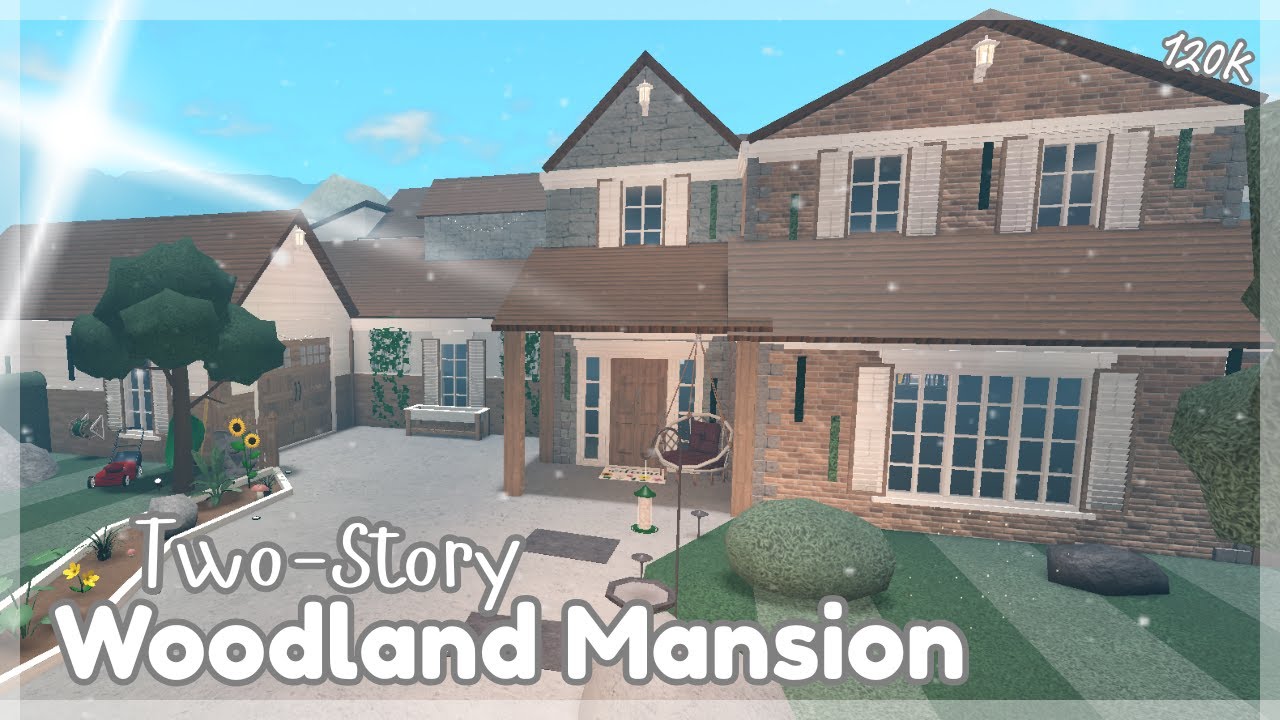 Roblox Bloxburg | Two-Story Woodland Mansion/Cottage Home (120k) | House Speedbuild (exterior)