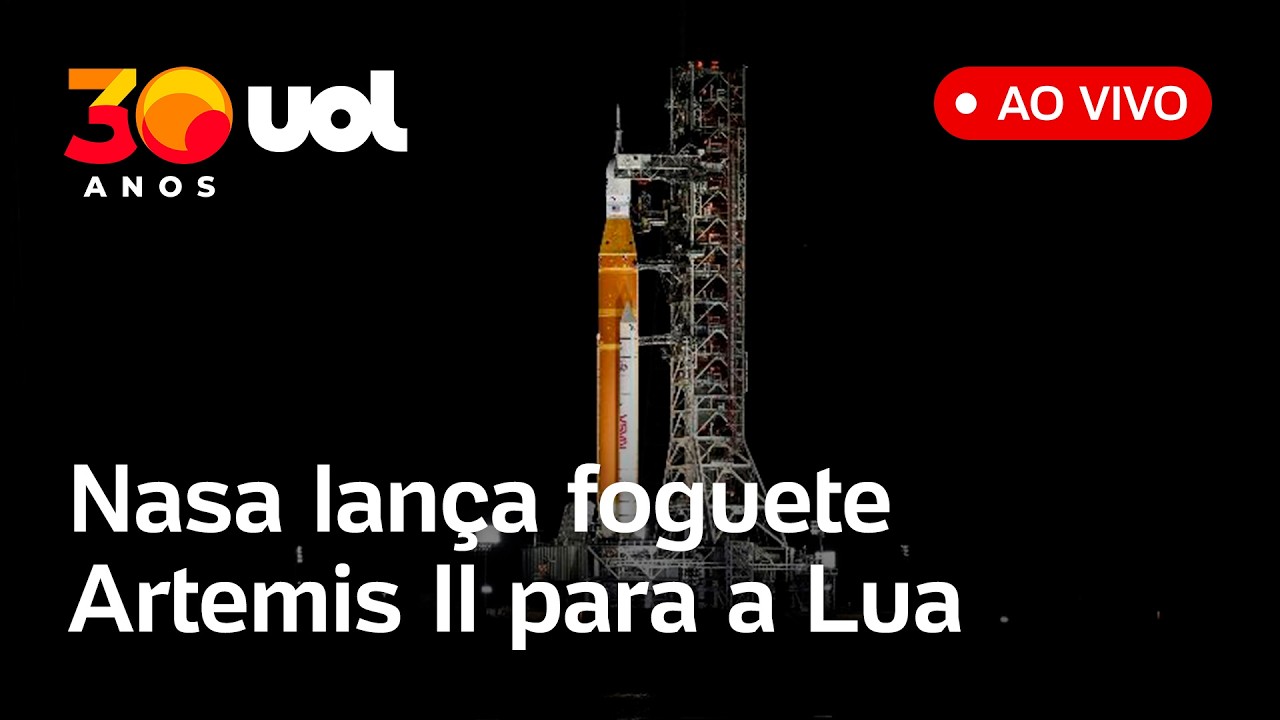 Artemis II ao vivo: Transmiss&atilde;o oficial da NASA do lan&ccedil;amento da miss&atilde;o tripulada &agrave; Lua