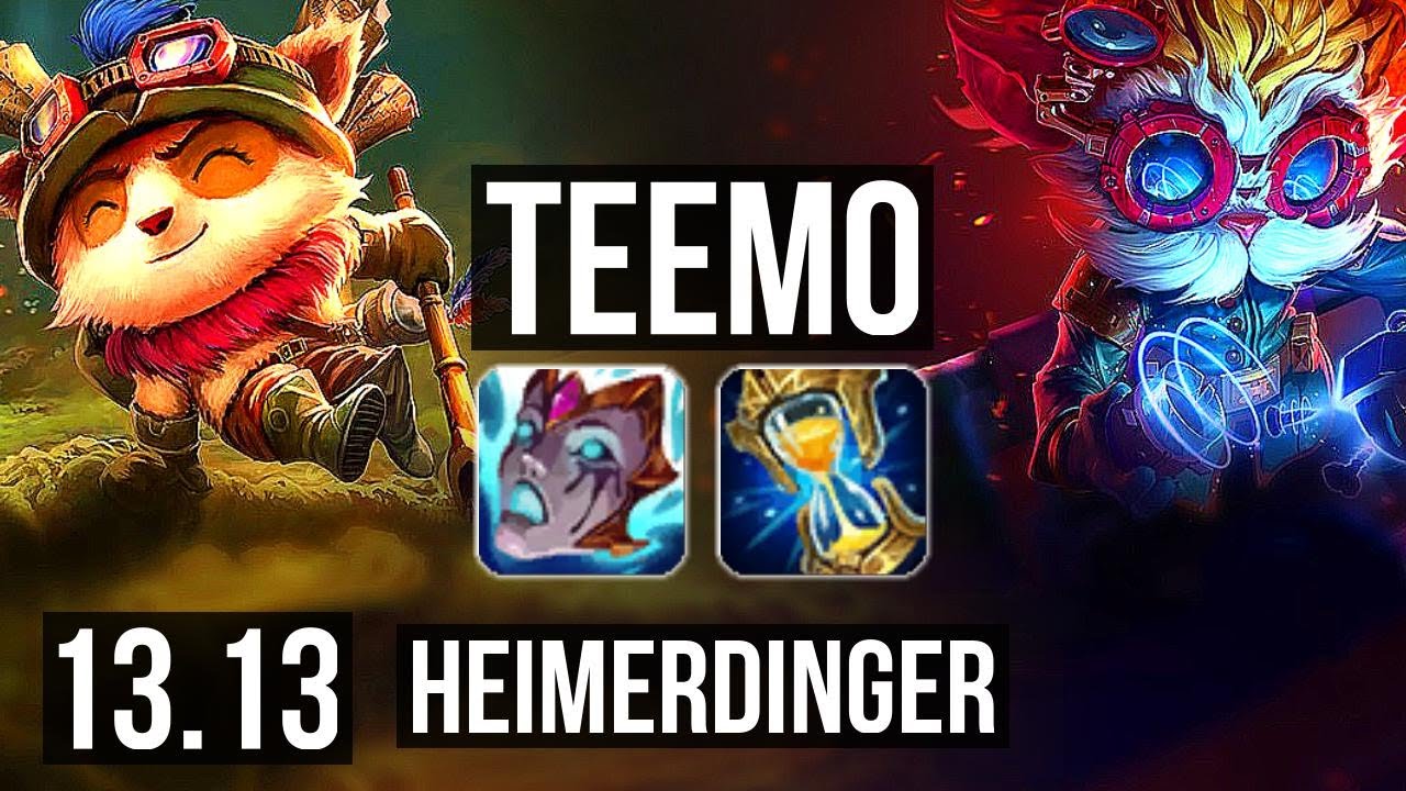 TEEMO vs HEIMERDINGER (TOP) | 5.3M mastery, 2700+ games, 6/1/7, Rank 9 Teemo | EUW Master | 13.13