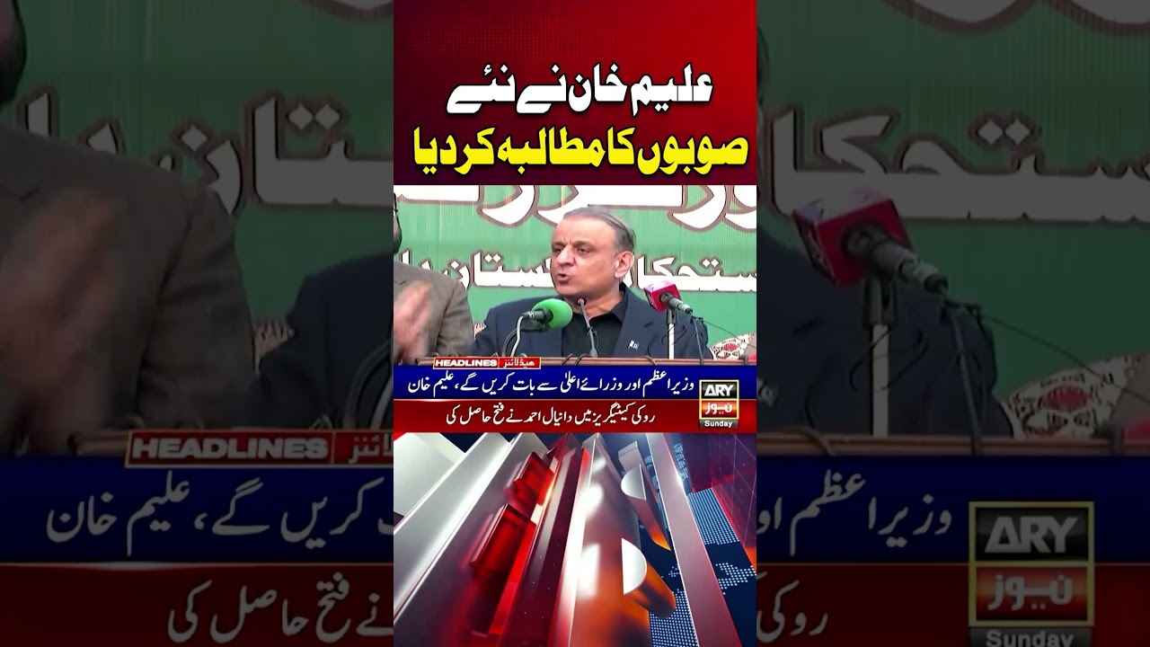 Federal Minister Aleem Khan Calls for Creation of New Provinces #shorts