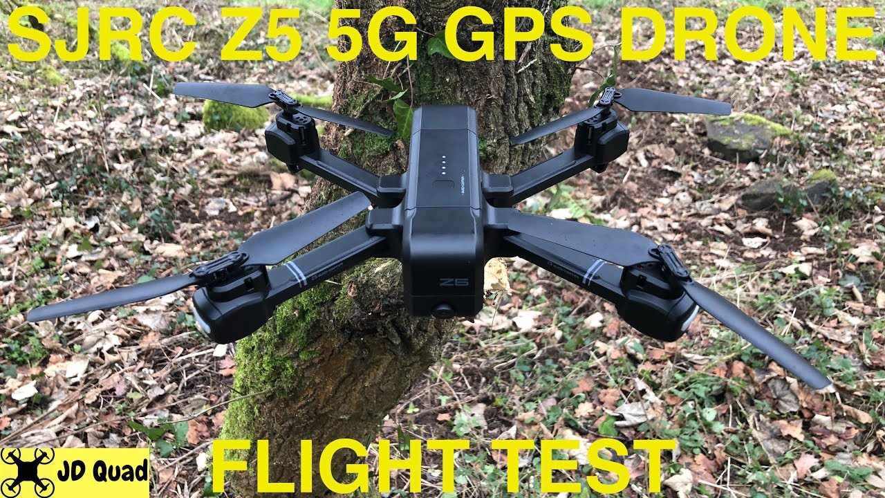 Видео летных испытаний складного дрона SJRC Z5 5G GPS