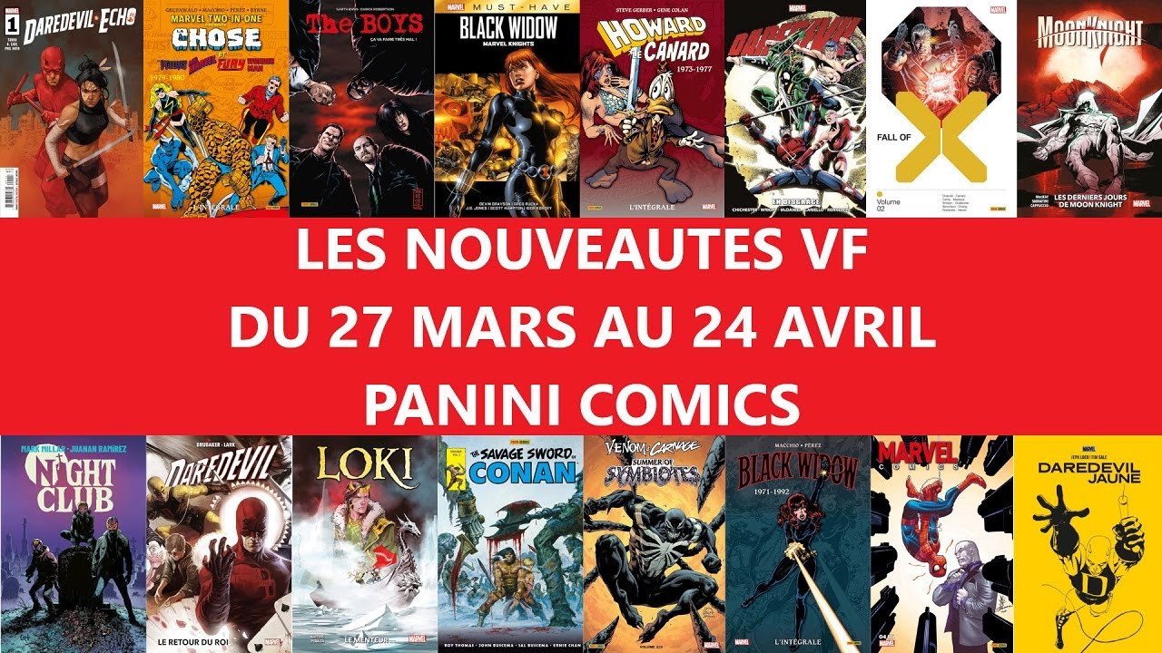 Avril 2024 : les nouveautés VF à paraître chez Panini Comics
