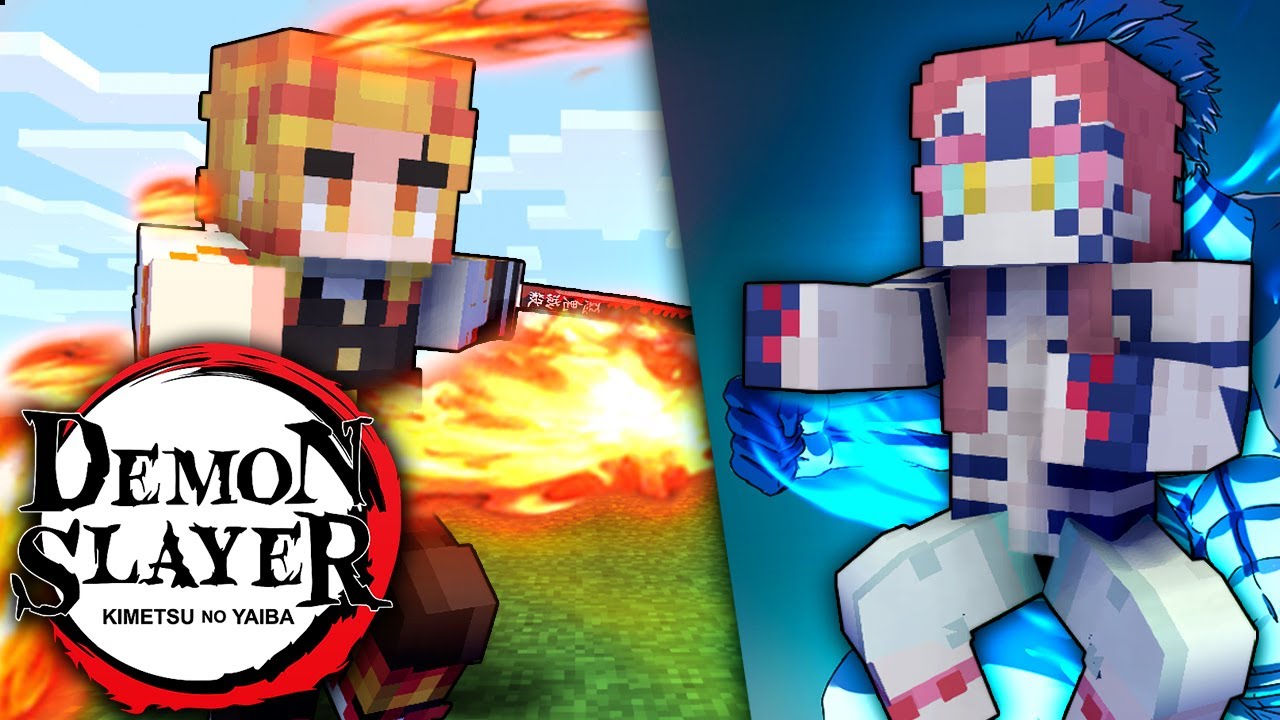 Rengoku Vs Akaza In Demon Slayer Minecraft Mod (2021)