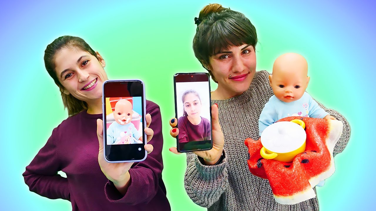 Bebek bakma. Bebek için yoğurt mayalıyoruz. Baby Born bebekleri ile çocuk videosu