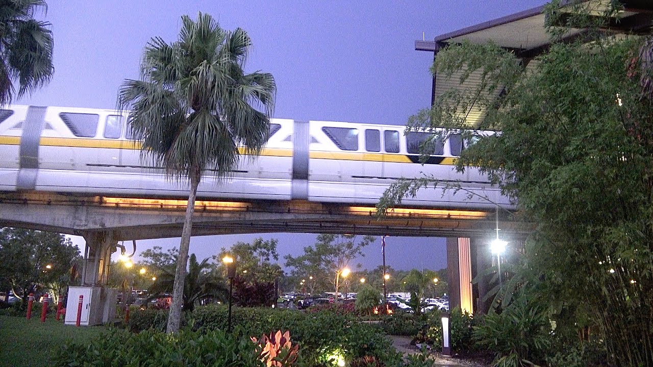 Disney World Monorail Night Time Storm!