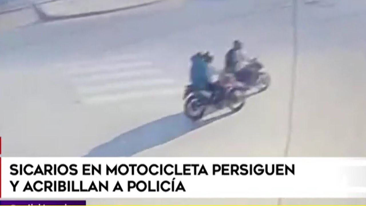Piura: Sicarios en moto persiguen y acribillan a polic&iacute;a