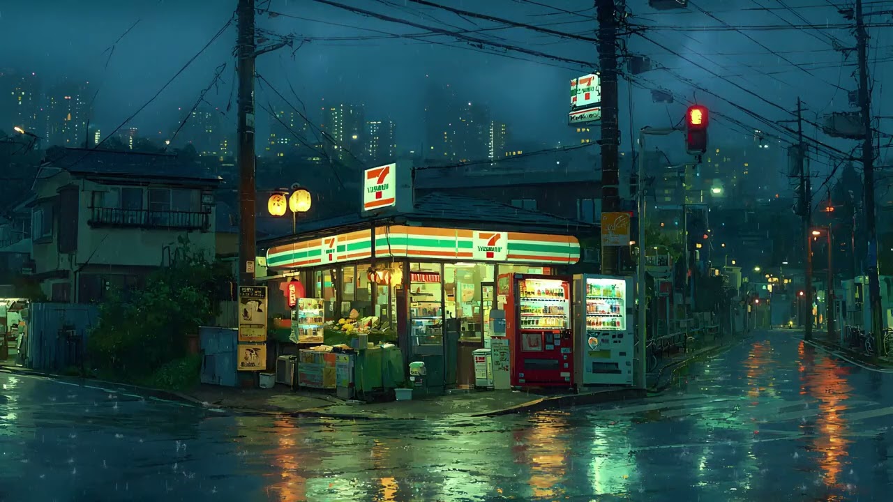 Tokyo After Midnight 🌙 Lofi Sleep with Rain Night Ambience