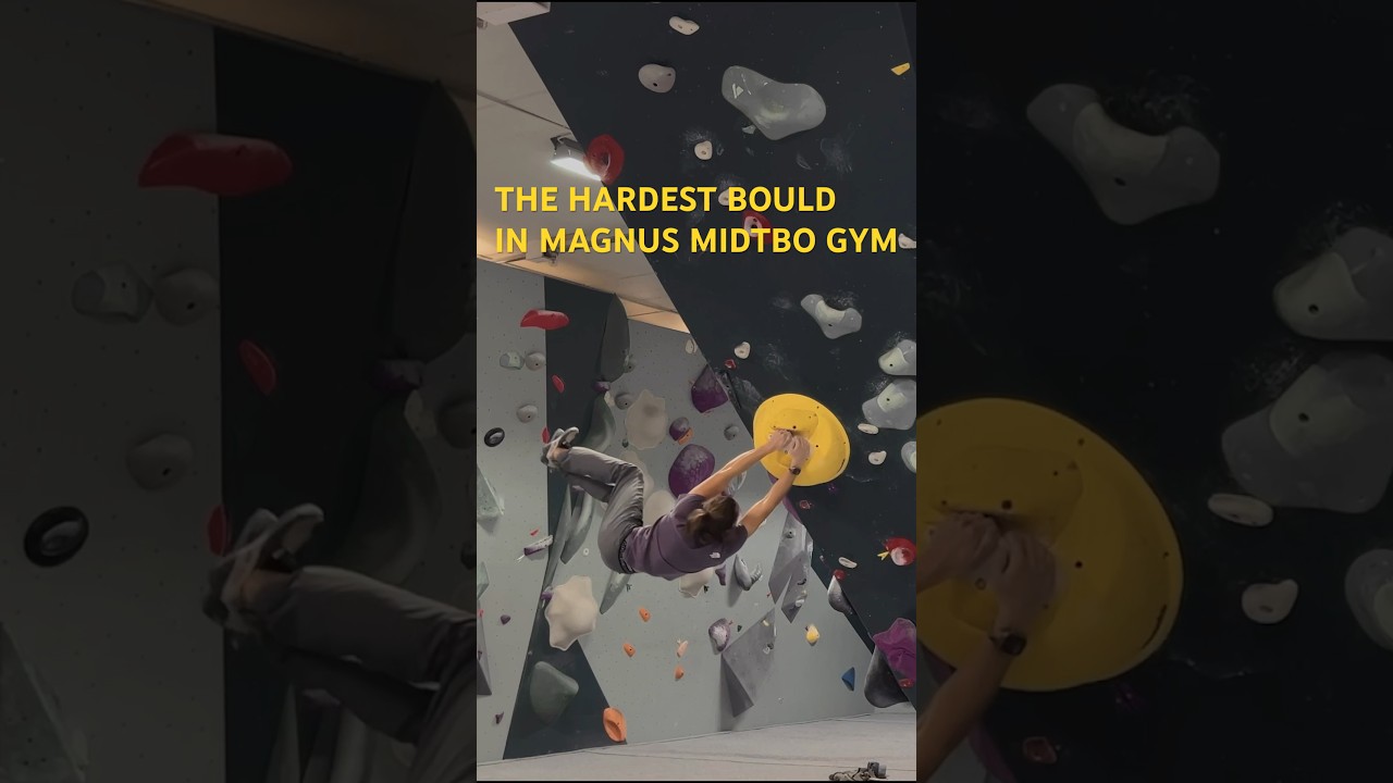 I did the hardest boulder in Magnus Midtbo gym | Oslo Klatresenter #bouldering