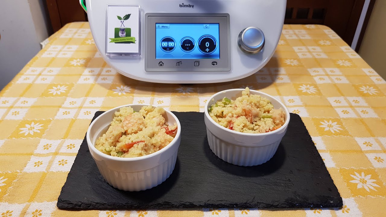 Cous cous con gamberetti e zucchine per bimby TM7 TM6 TM5 TM31
