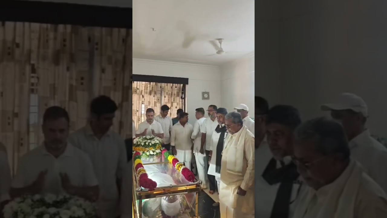 Congress Leader Rahul Gandhi Pays tributes to Suraj Hegde in Bangalore #surajhegde #rahulgandhi #yt