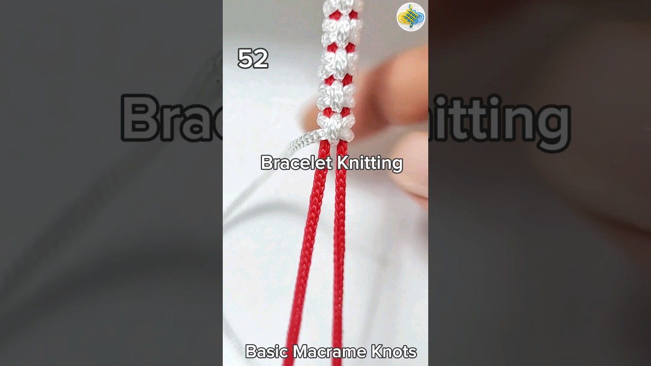 #52 Bracelet Knitting Tutorial, Macrame #shorts #macrametutorial #tricks #craftideas