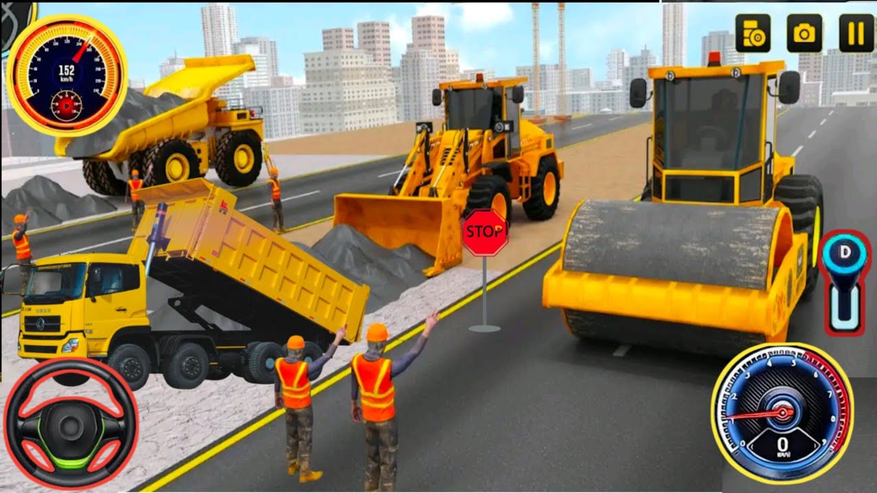 🚨🚧 Road Construction JCB Excavator machine 3D - Android gameplay