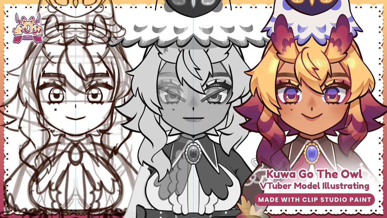 VTuber Model Illustration | Kuwa Go The Owl
