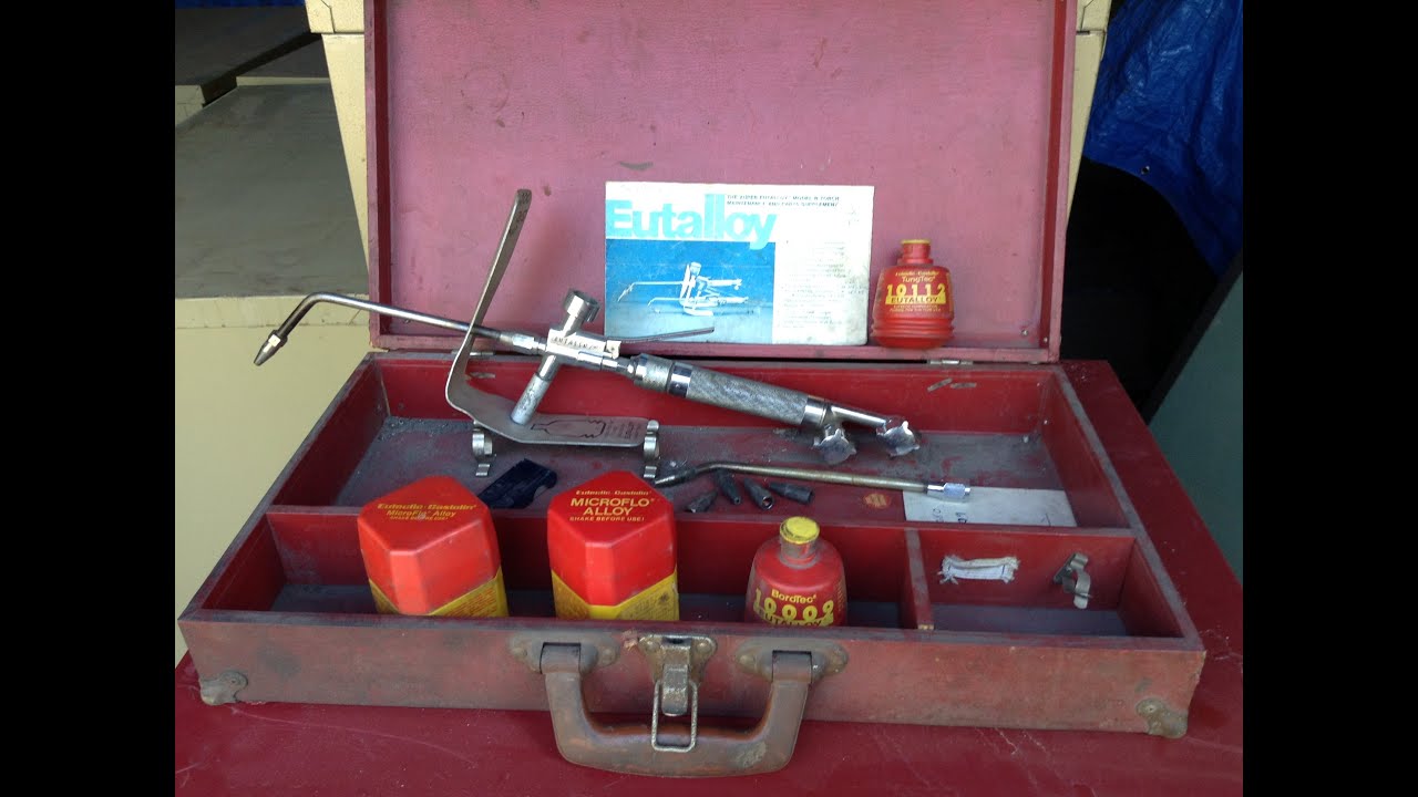 Cast Iron Repair With Eutectic Castolin  Model B Torch .