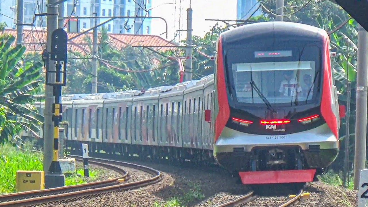 TRAINSET KE 5 BERDINAS !! HUNTING KRL COMMUTER LINE TERBARU DI PERLINTASAN PONDOK CINA KOTA DEPOK