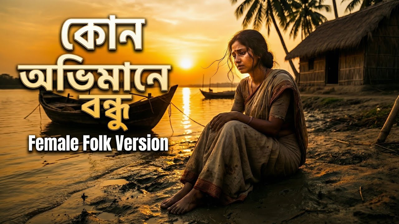 কোন অভিমানে বন্ধু | Kon Abhimane Bondhu | Female Folk Version | New Sad Song 2026