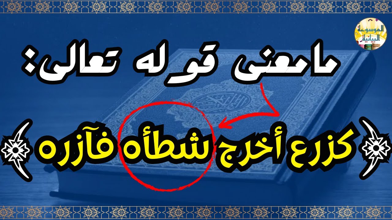 ما معنى (كزرع أخرج شطأه فآزره)؟