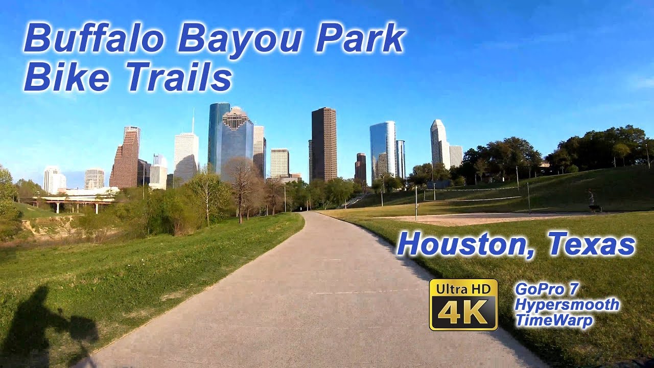 Houston Buffalo Bayou Park Bike Trails GoPro 7 HyperSmooth TimeWarp TimeLapse 4K UltraHD