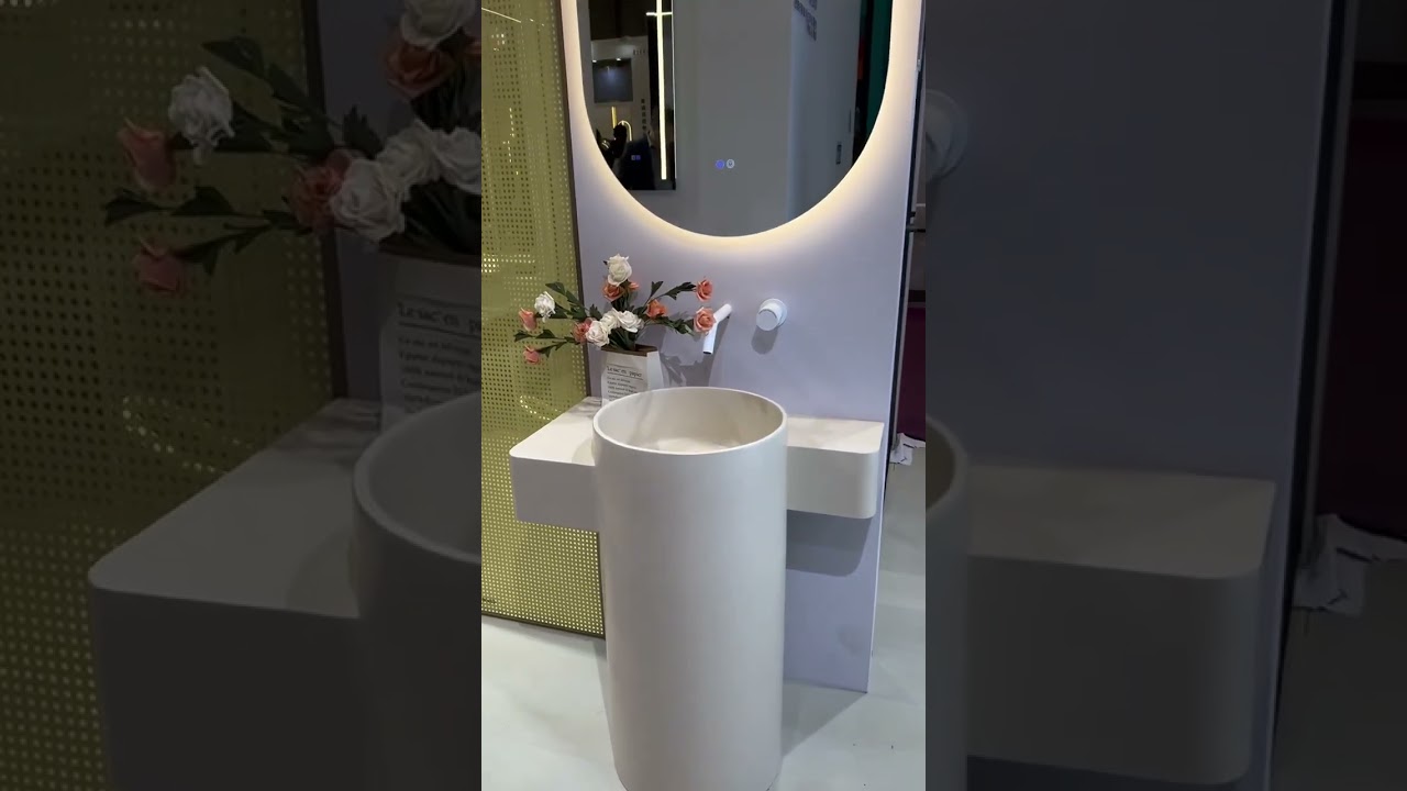 ✨ Luxury Artificial Stone Pedestal Basin | Factory Direct & Custom