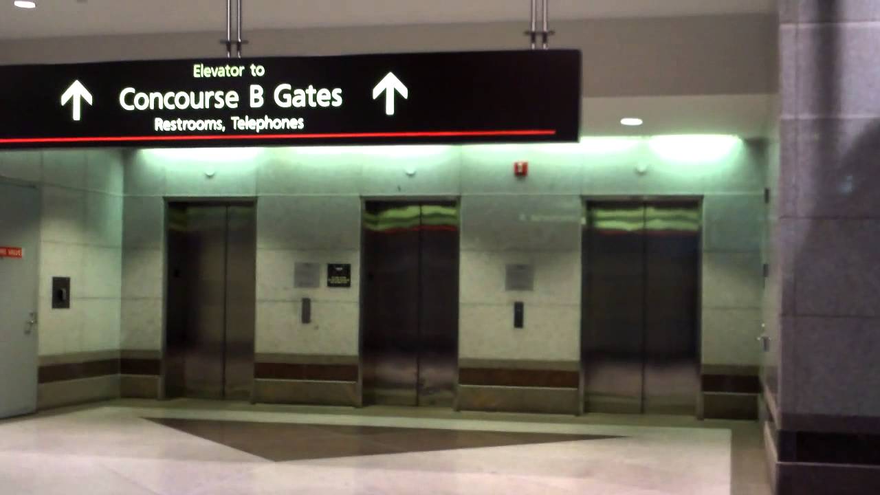 Montgomery/KONE Traction Elevators at Concourse B, Denver Airport