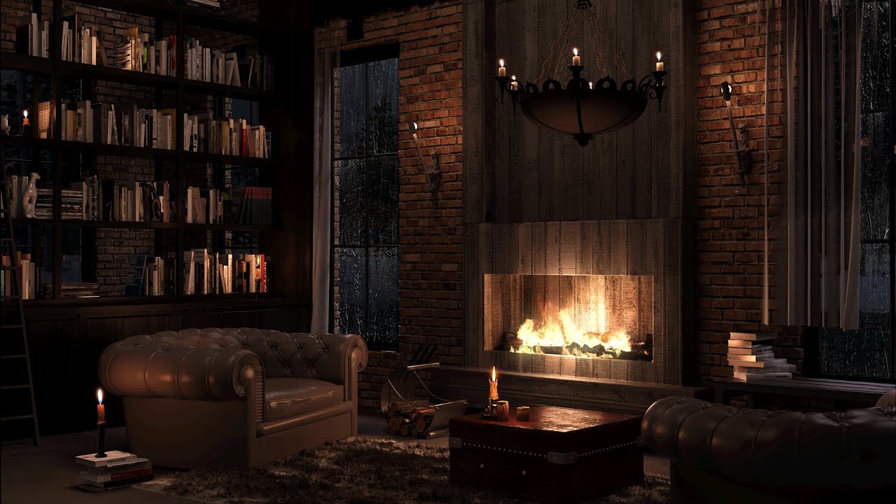 🌧️ Lluvia y Truenos para Dormir con Chimenea | Rain & Fireplace ASMR