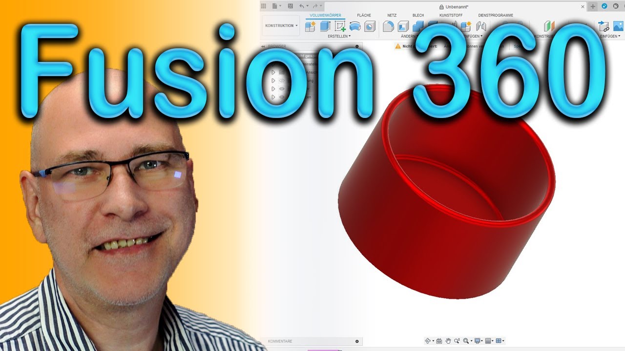 Fusion 360: Staubschutzkappe für MOZA Basis erstellen