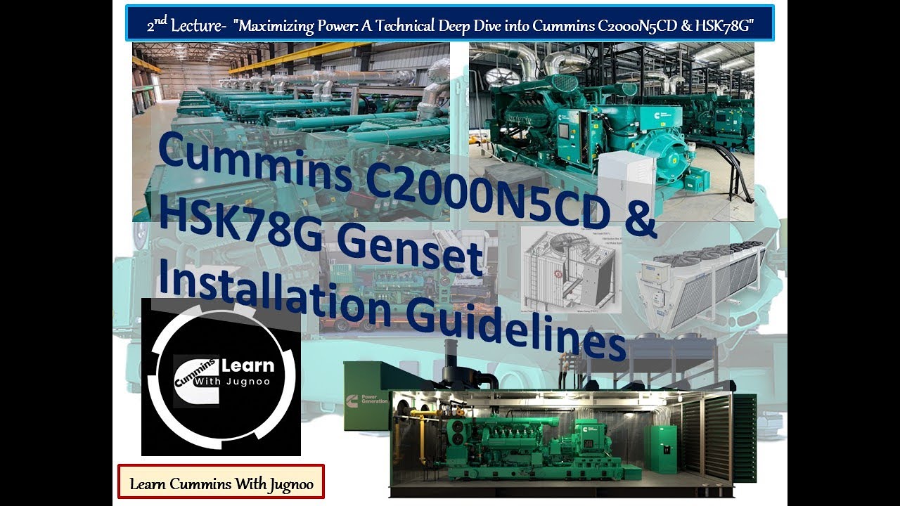 A short Tour of CUMMINS HSK78 Installation Guidelines #generator #cummins #genset #installation