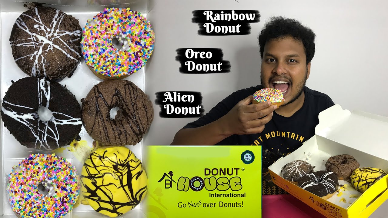 Donut House - Rainbow Donut, Oreo Donut, Triple Chocolate Donut